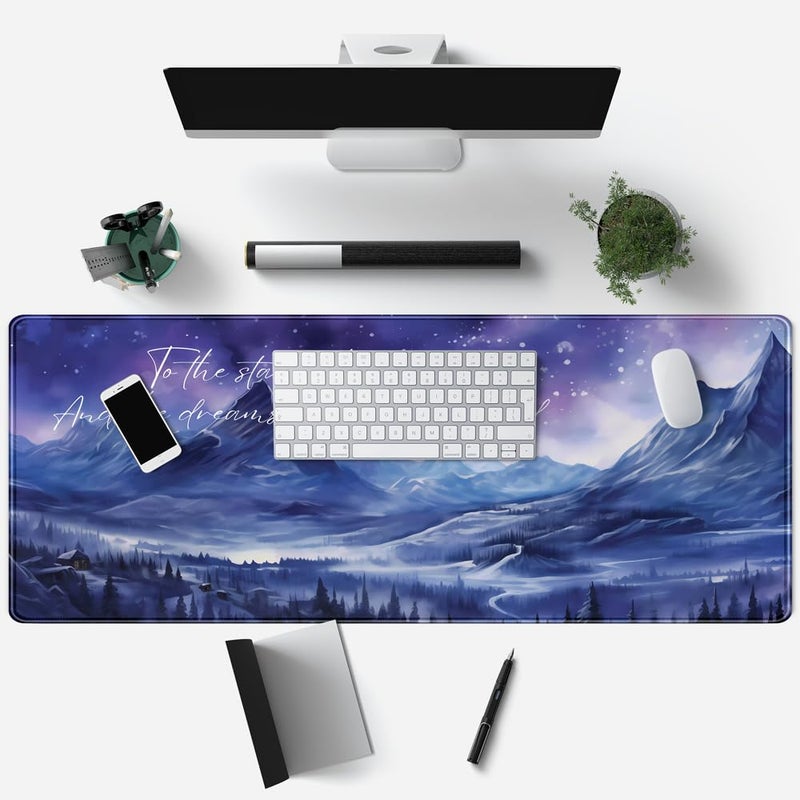Mechanical Cattle Acotar Desk Mat Sara J Maas Fantasy Mouse Pad Large for Desk Computer Pc Laptop Aesthetic Desk pad Night Court City of Starlight Laptop Mouse and Keyboard pad 31.5 x 11.8in for Office Desk Decor - Image 3