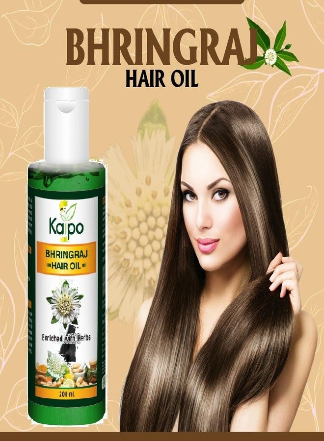 KAIPO Bhringraj Hair Oil | Hair Growth Oil| Reduces hairfall | Natural Ingredients | Grows New Hair (200ml (Pack Of 1)) - Image 2
