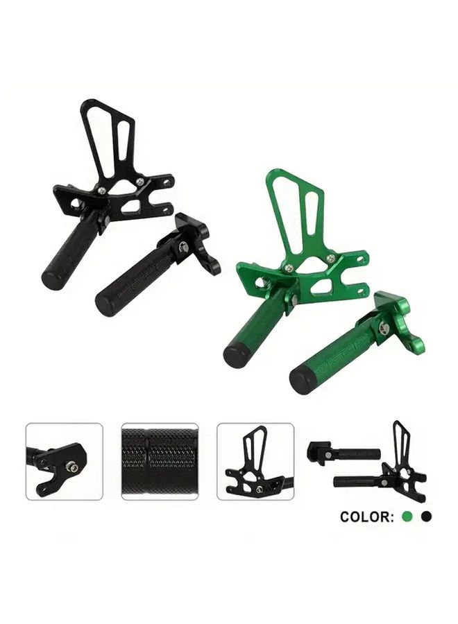 ممسكات القدم الخلفية القابلة للتعديل من نوع CNC سوداء للراكب الخلفي، مناسبة لدراجات KAWASAKI KLX230 (2020-2025)، KLX230SM (2024-2025)، KLX230S ABS (2022-2023)، KLX230 ABS (2021)، وKLX230SE (2022). - Image 3
