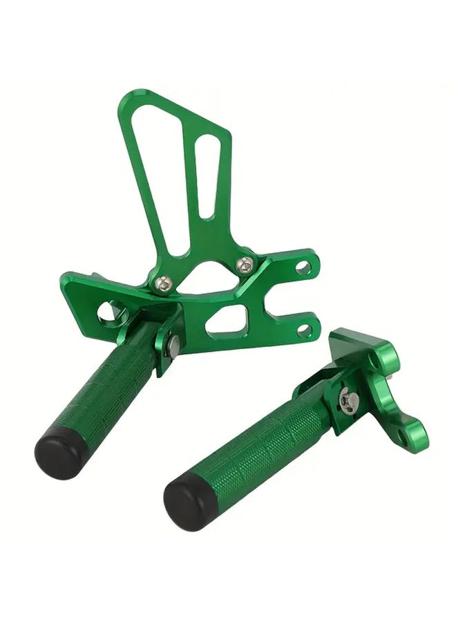 ممسكات القدم الخلفية القابلة للتعديل من نوع CNC سوداء للراكب الخلفي، مناسبة لدراجات KAWASAKI KLX230 (2020-2025)، KLX230SM (2024-2025)، KLX230S ABS (2022-2023)، KLX230 ABS (2021)، وKLX230SE (2022). - Image 4
