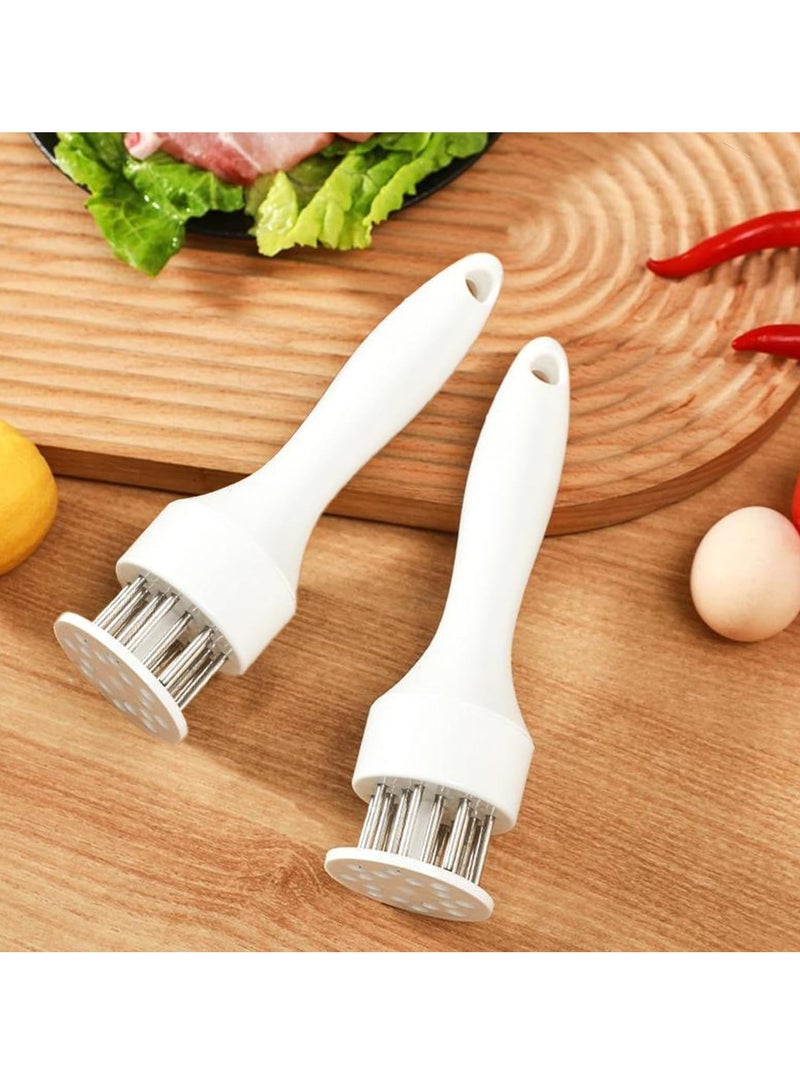 Oasisgalore 21-Pin Stainless Steel Meat Tenderizer Tool for BBQ, Fish, Pork, Beef, Chicken, Steak (White)  - Image 4