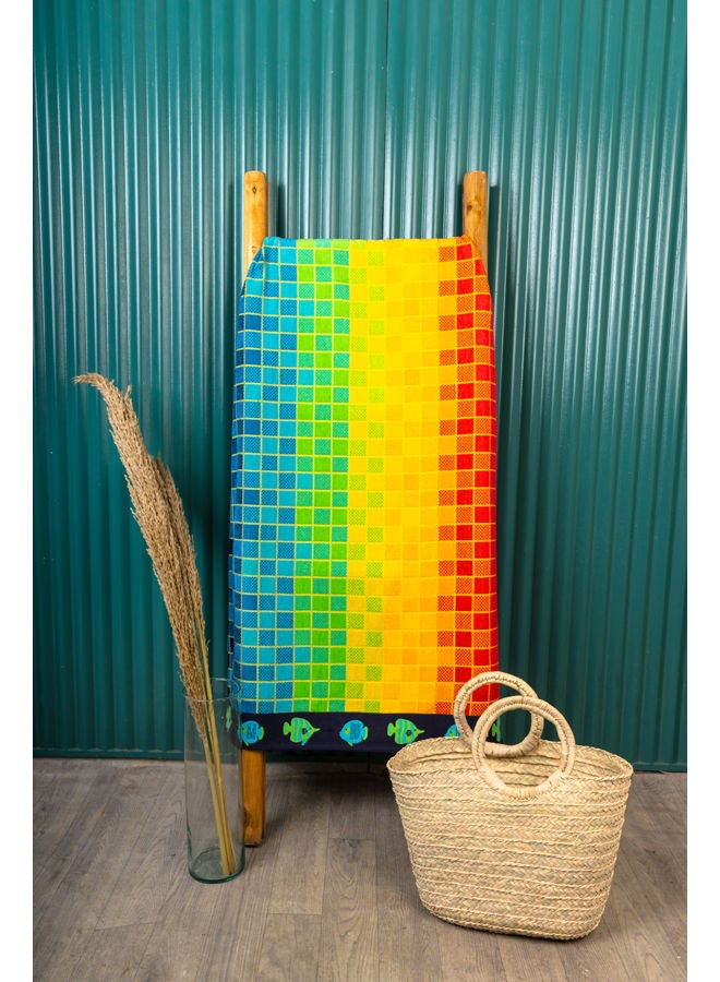 SIGNOOLA Signoola Beach Towel 90 x 170 cm Squares , 100% cotton.  - Image 4