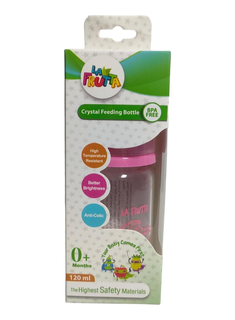 La Frutta Baby Glass Bottle +0m 120ml Pink