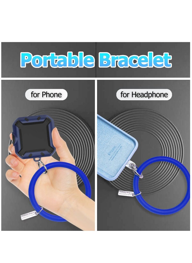 Excefore - Case for Beats Fit Pro, Protector Compatible with Beats Fit Pro 2021 with Switch Lock/Keychain/Silicone Anti-Drop Bracelet, Secure Lock,  Blue - Image 1