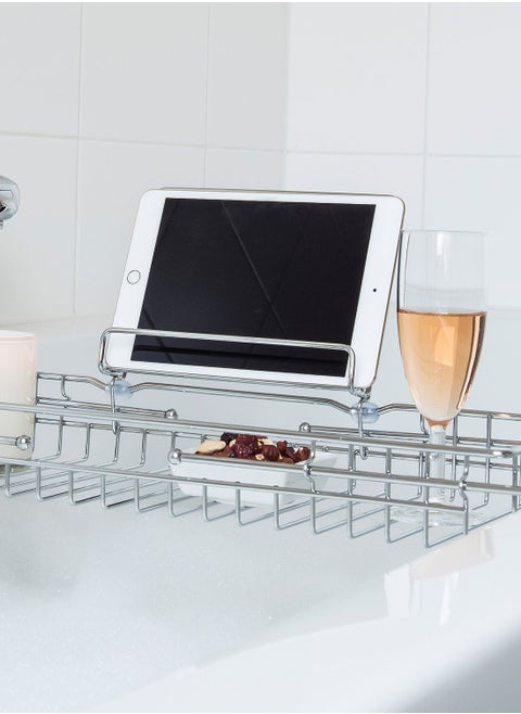 Iron Chrome Bath Tub Caddy Tray