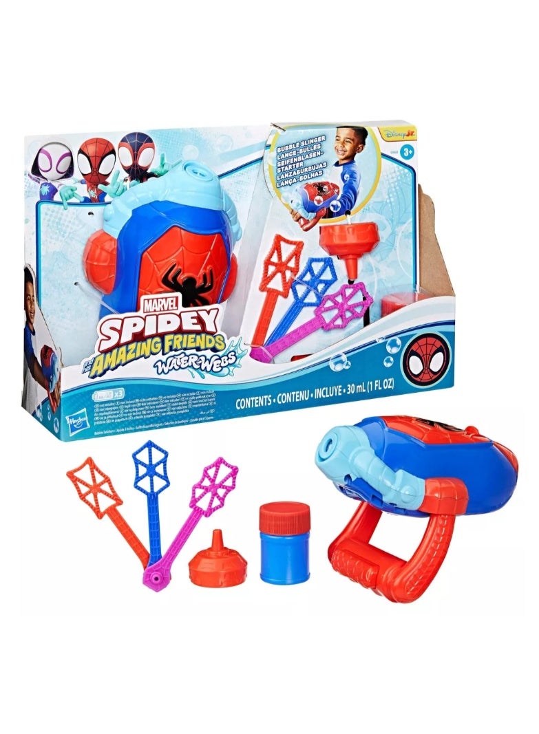 Hasbro Marvel هاسبرو مارفل سبايدي وأصدقاؤه المذهلون مسدس فقاعات شبكة الماء - Image 1