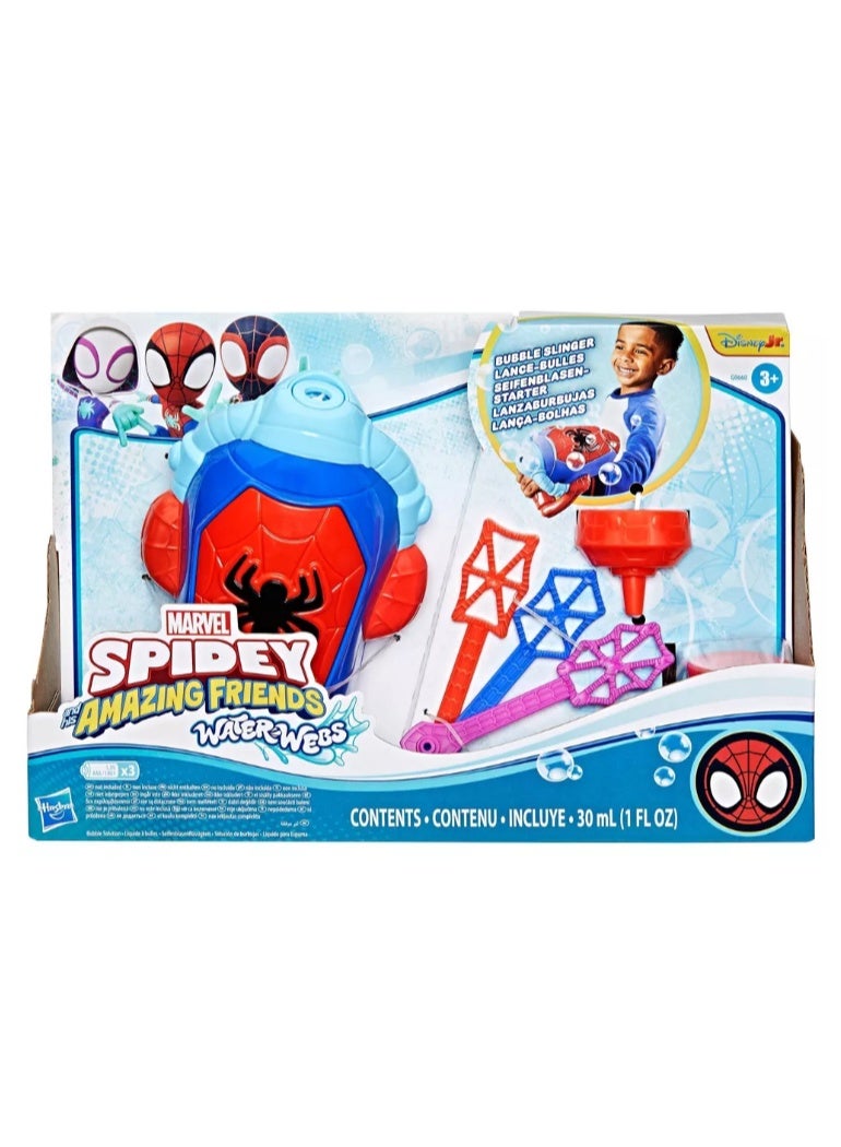 Hasbro Marvel هاسبرو مارفل سبايدي وأصدقاؤه المذهلون مسدس فقاعات شبكة الماء - Image 3