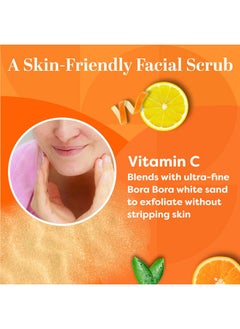 TruSkin TruSkin Vitamin C Gentle Face Scrub - Brightening Daily Face Exfoliator for All Skin Types - Softens & Smooths Skin with Vitamin C, Yuzu Lemon, and Exfoliating Bora Bora White Sand - 4 Fl. Oz  - Image 3