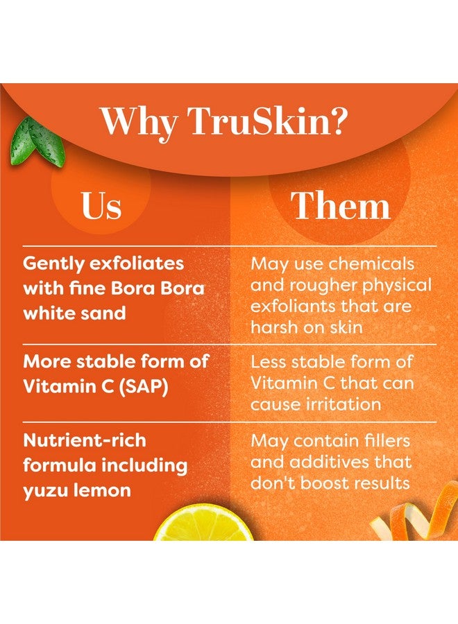 تروسكن مقشر الوجه اللطيف بفيتامين سي من تروسكين - مقشر يومي لتفتيح البشرة لجميع أنواع البشرة - يُنعم البشرة وينعمها بفيتامين سي وليمون اليوزو ورمل بورا بورا الأبيض المقشر - 113 مل - Image 5