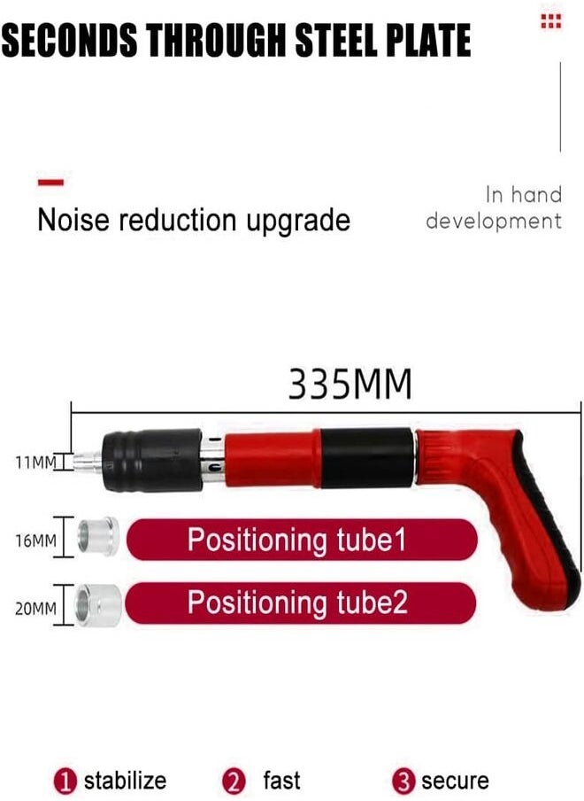 Small Steel Hand Nailer, Wire Slit Decorating, Shot Gun for Penetrating Concrete Walls, Diameter 7.3mm, Adjustable Force