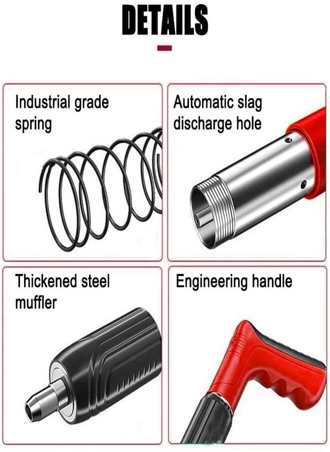 Small Steel Hand Nailer, Wire Slit Decorating, Shot Gun for Penetrating Concrete Walls, Diameter 7.3mm, Adjustable Force