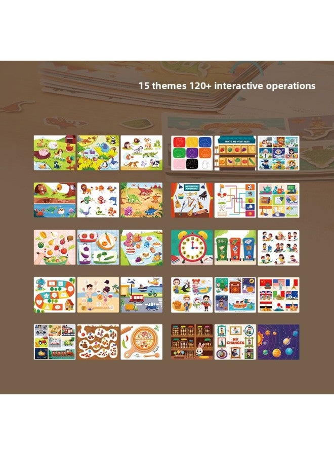 Bernshi Early Childhood Kindergarten Velcro Tear Book Children's Educational Handmade Paste Toys For Girls-Color:Paste The Book Enlightenment ZJ94 - Image 3