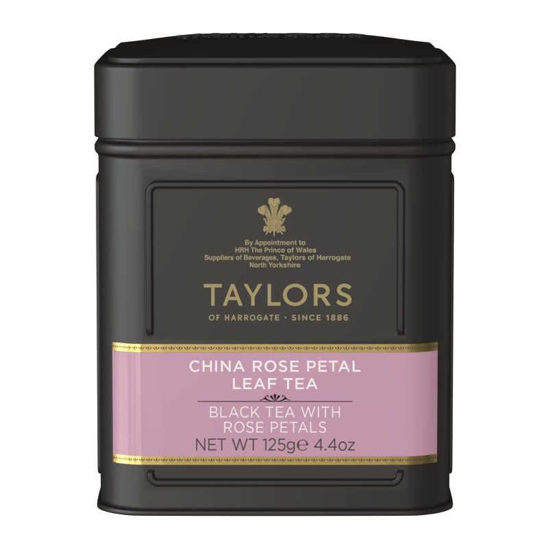Taylors of Harrogate China Rose Petal Loose Leaf, 4.41 Ounce Tin - Image 1