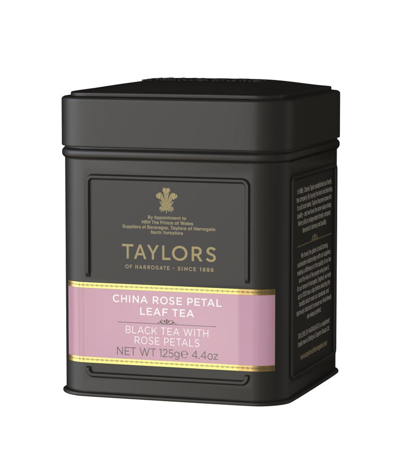 Taylors of Harrogate China Rose Petal Loose Leaf, 4.41 Ounce Tin - Image 2