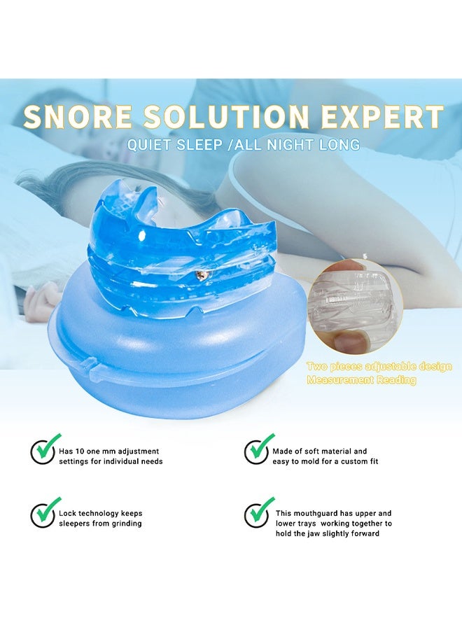 OceAura Anti-Snoring Mouth Guard Adjustable Mouthpiece Night Time Teeth Mouthguard Sleeping Bite Guard For Bruxism And Stop Snoring Custom Molding Adjustability, Snoring Reduction Aid For Men And Women - Image 3