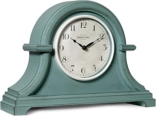 Presentime Presentime PresenTime & Co Vintage Farmhouse Table Clock Series Napoleon Mantel Clock,13 x 10 inch, Domed Lens, Quartz  - Image 1