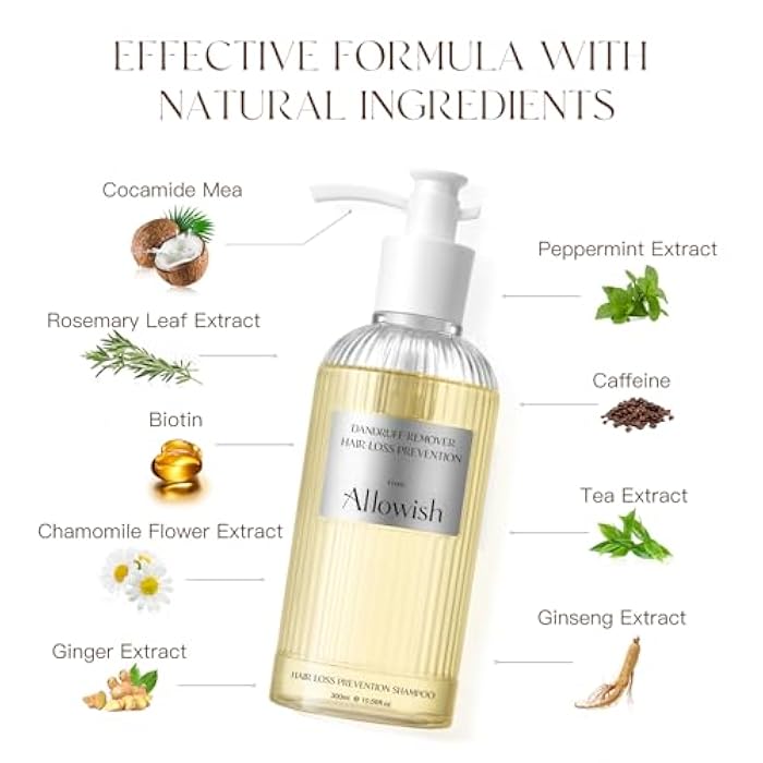 Hair Loss Shampoo for Thinning Hair with Biotin Ginger | Rosemary Shampoo for Hair Growth & Healthy Hair Thickening & Strengthening, Hydrating, Volumizing - Image 2