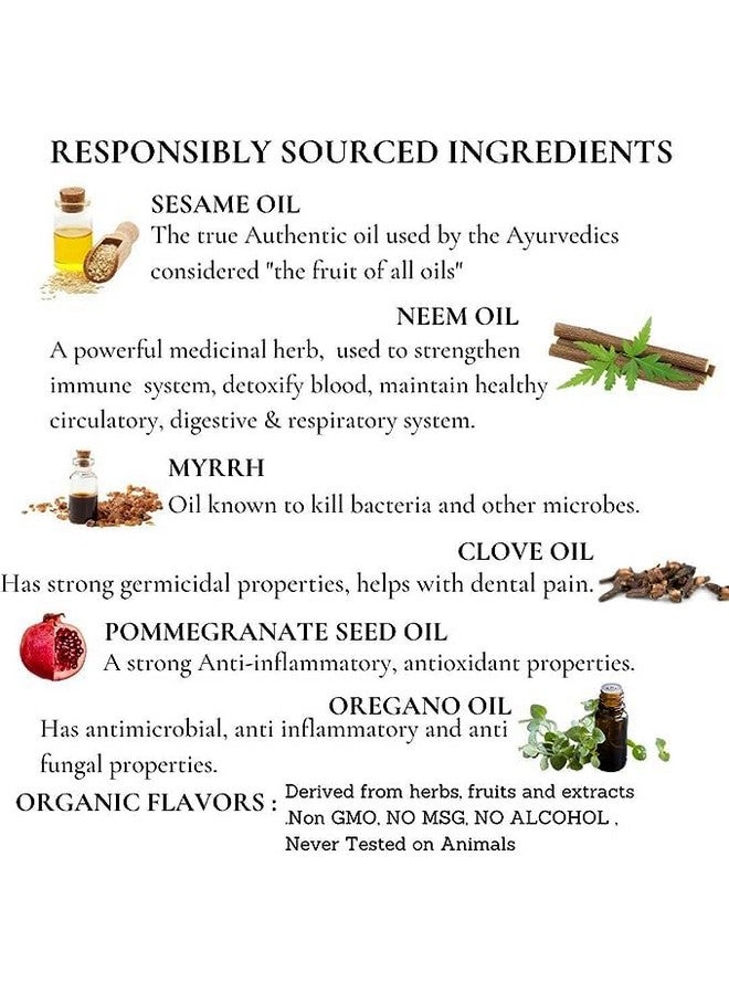 دايل أودري زيت عضوي أيورفيدي لسحب الأسنان واللثة، غسول الفم بنكهة النعناع المنعش، غسول الفم، الزيوت العطرية لرائحة الفم الكريهة، تبييض الأسنان والنفس المنعش (3 عبوات 8 أونصة) - Image 5