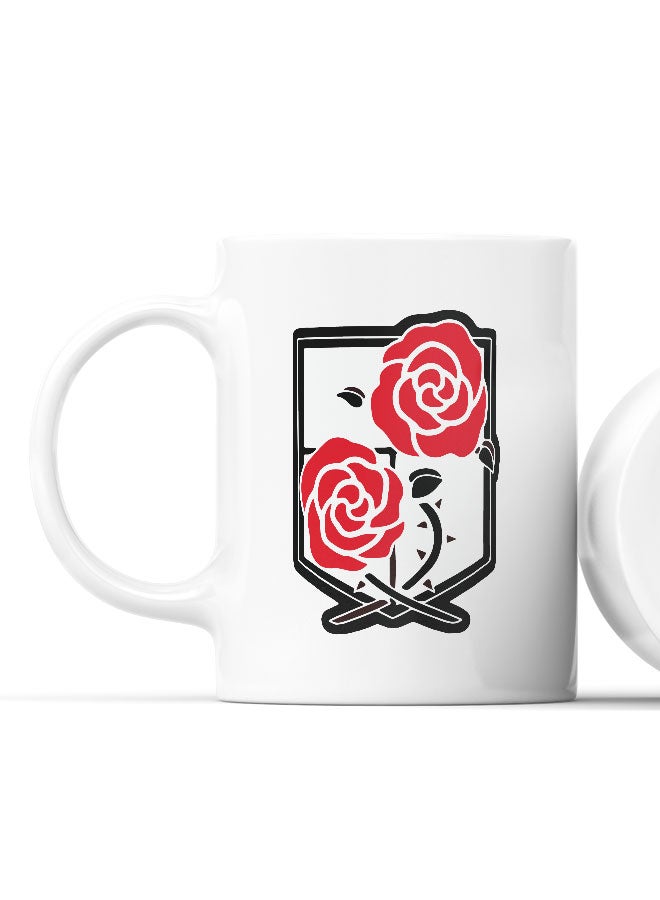 LIT Attack on Titan Mug Attack on Titan Mug for Coffee Garrison Regiment Gift Mug PCB Design Attack on titan Emblem Tattoo Design Rose-Manga Comic Style - Image 2