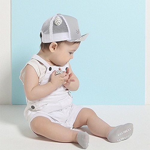 queenland 5 Pairs Baby Girls Boys No Show Socks Non-Skid with Grippers, Unisex Newborn Seamless Half Cushion Low Cut Socks, Anti Slip Sock for Infants Toddlers - Image 5