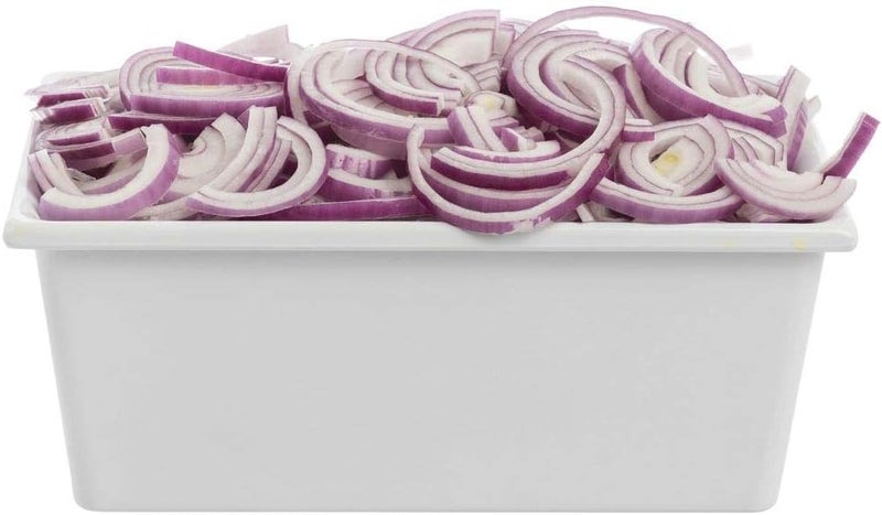 Hubert Smartfit 1/4 Size White Melamine Cold Food Pan - 6 1/5"L x 10"W x 4"D - Image 4