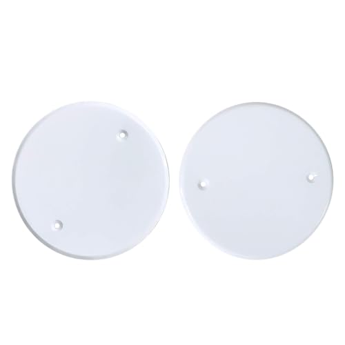 Qlvily 4PCS 5" Ceiling Cover Plate, Metal Plate Flat Round Electrical Cover, Round Electrical Box Cover, Ceiling Hole Cover, Screws Included, Hole Distance: 3.5" - Image 5