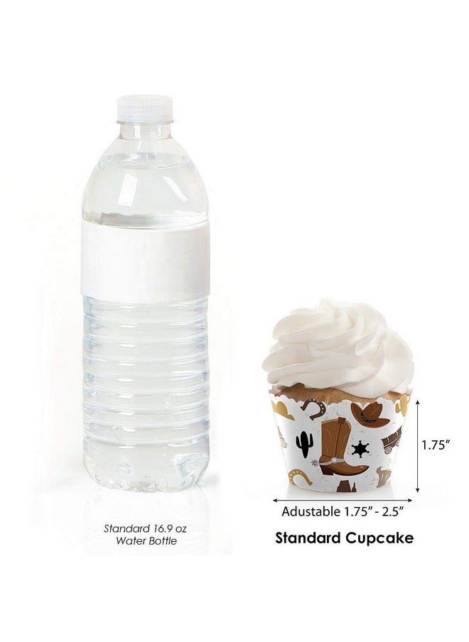 Big Dot of Happiness Big Dot of Happiness Western Hoedown - Wild West Cowboy Party Decorations - Party Cupcake Wrappers - Set of 12  - Image 3