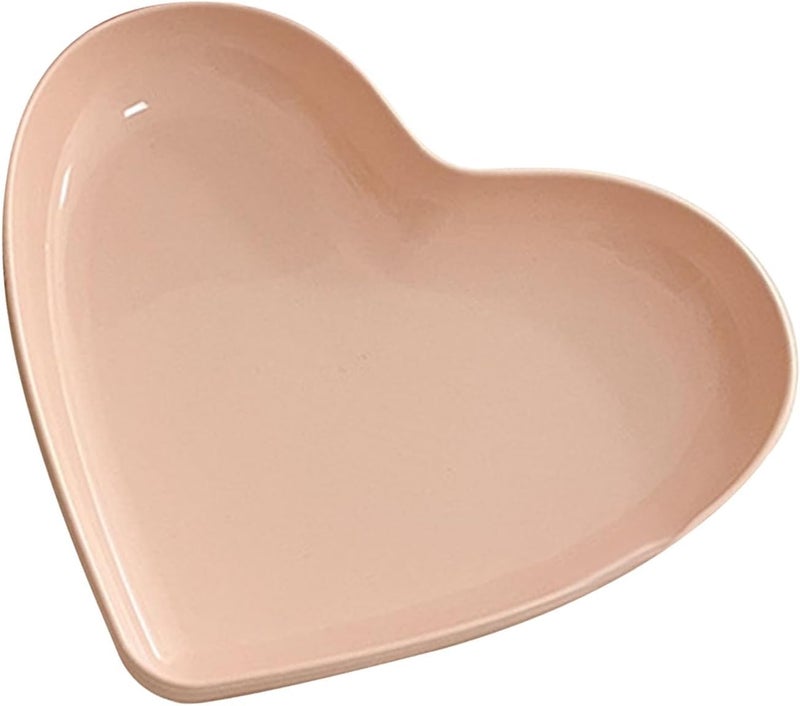 aqxreight Serving Platter Heart Shaped Versatile Kitchen Dinnerware for Parties Weddings and Use Plastic Plate for Snacks Cakes and Appetizers - Image 1