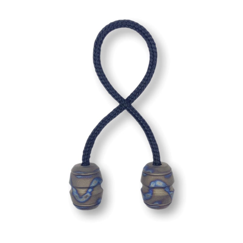 LXQQFUN EDC Titanium Alloy Fidget Beads Parachute Cord Lanyard Beads Skill Toys Worry Fidget Beads Leisure Toys Suitable for Many Scenes Flame Texture - Image 3