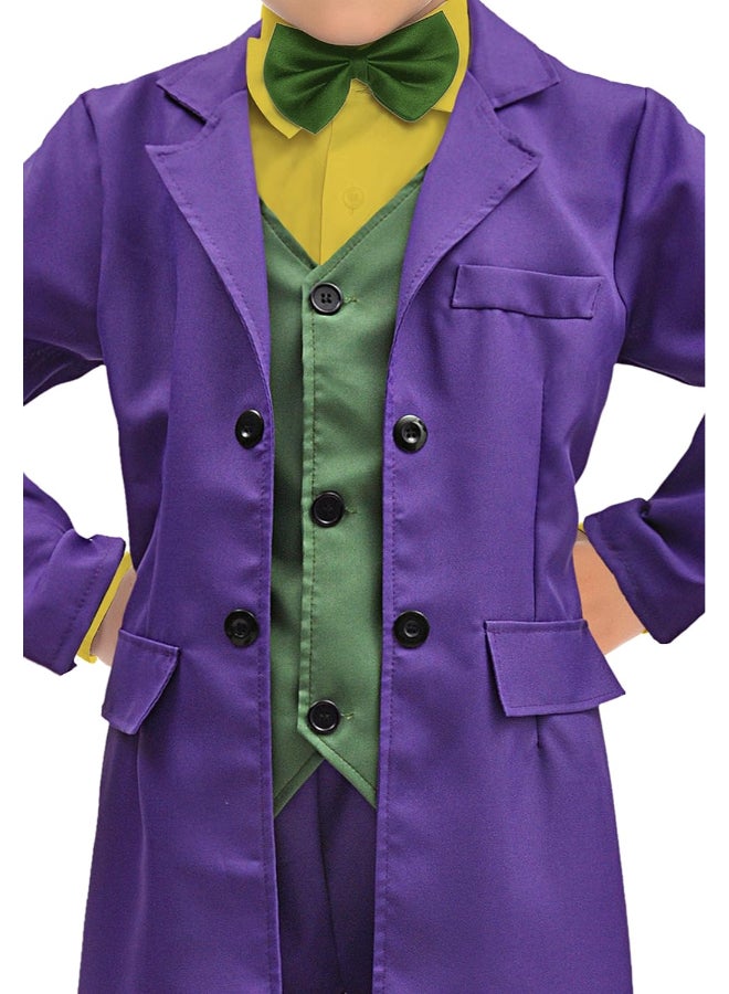 Ciao زي الجوكر للأطفال من 10-12 سنة | زي شرير مرخص رسميًا من DC مع سترة، صدرية وسروال - Image 2