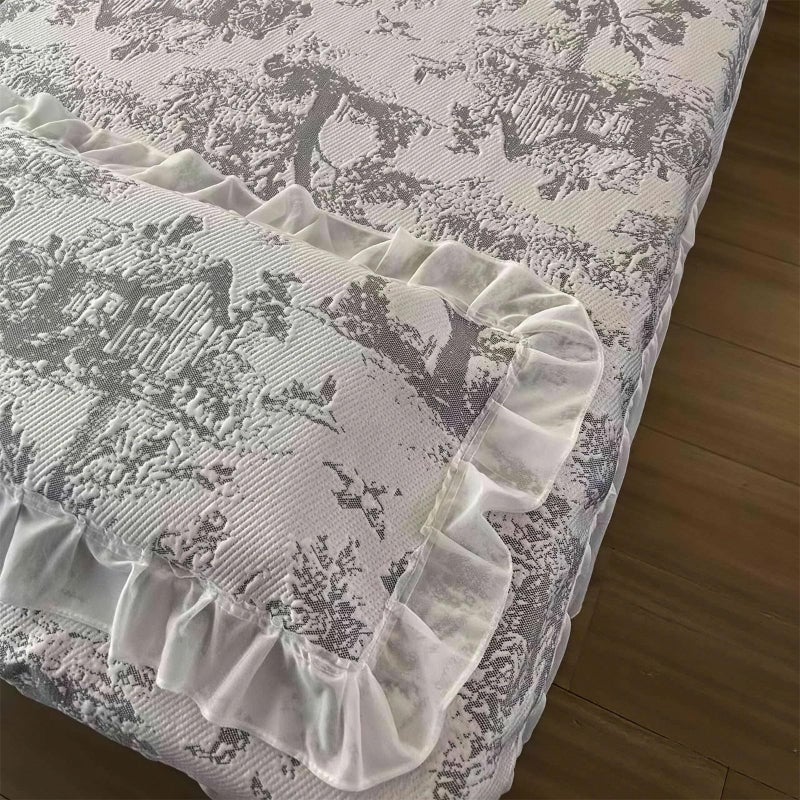 MWNAGO Massage Table Skirt with Hole, Beauty Massage Table Cover,Spa Thickened Massage Linens, Massage Fitted Sheet, Massage Face Rest Cover with Hole,Sutiable for 75"X31.5" (Gray) - Image 2