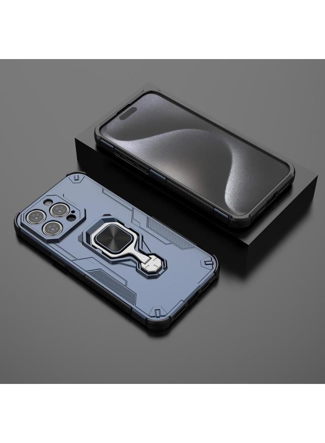 S-TOP Case For iPhone 15 Pro Max Metal Kickstand TPU Hybrid PC Phone Case - Image 2