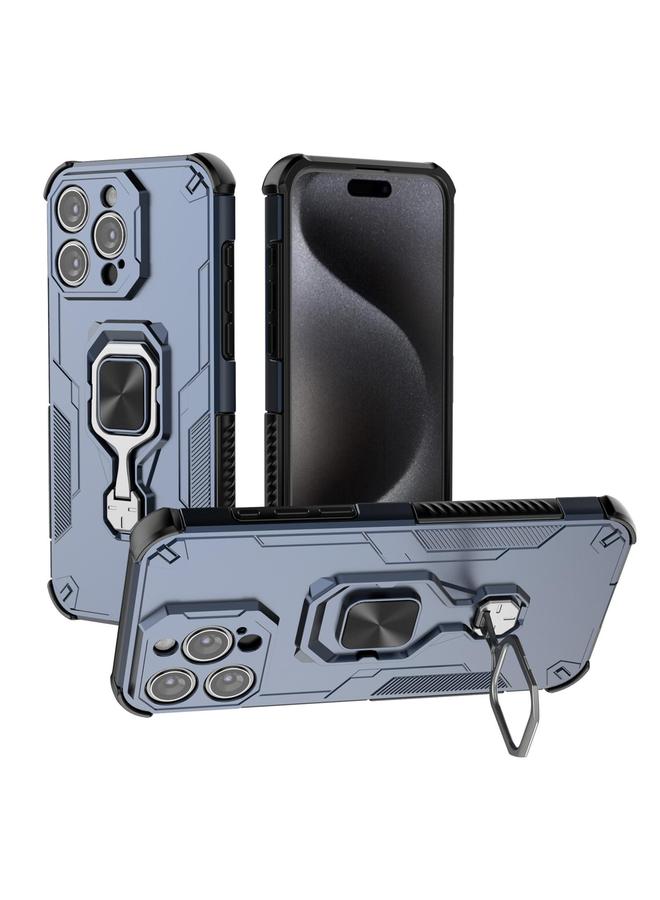 S-TOP Case For iPhone 15 Pro Max Metal Kickstand TPU Hybrid PC Phone Case - Image 1