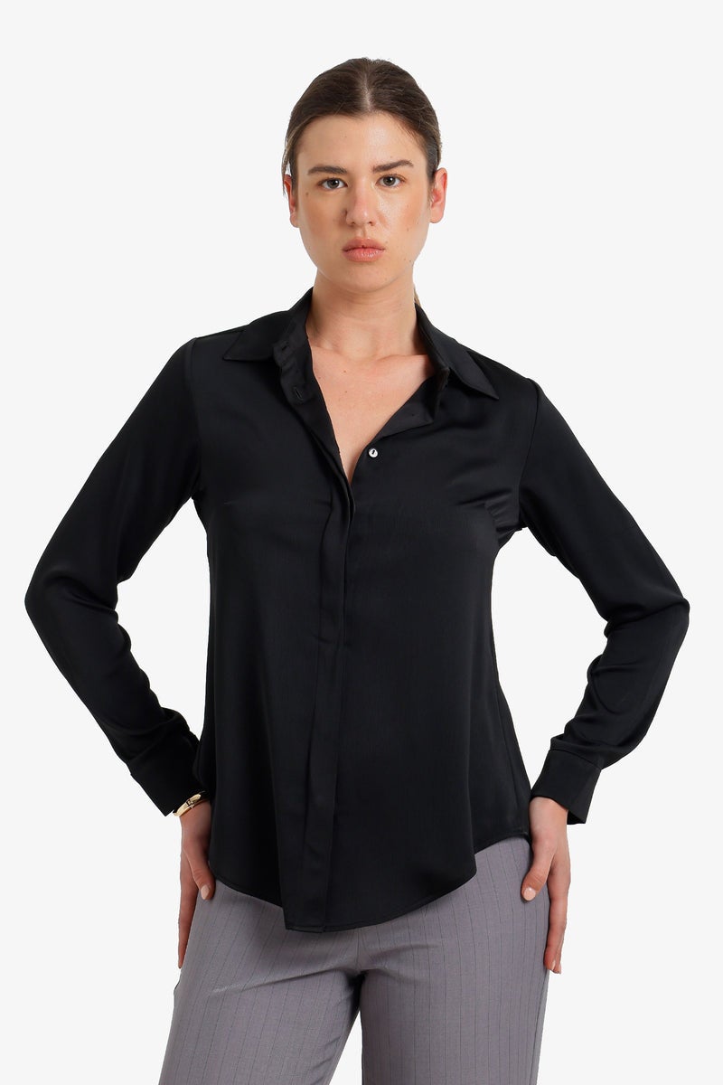 Carina Hidden Placket Shirt - Image 1