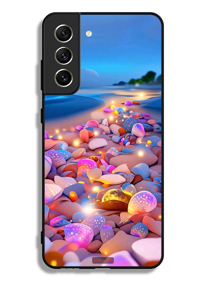 Tolwak Samsung Galaxy S21 FE 5G Protective Case Cover Stones Art - Image 3