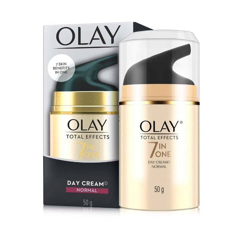 Olay كريم يومي أولاي توتال إيفيكتس مع فيتامين C B5 نياسيناميد شاي أخضر يحارب 7 علامات الشيخوخة لبشرة متألقة ورطبة وشابة مناسبة للبشرة العادية والجافة والدهنية والمختلطة 50 جرام - Image 2