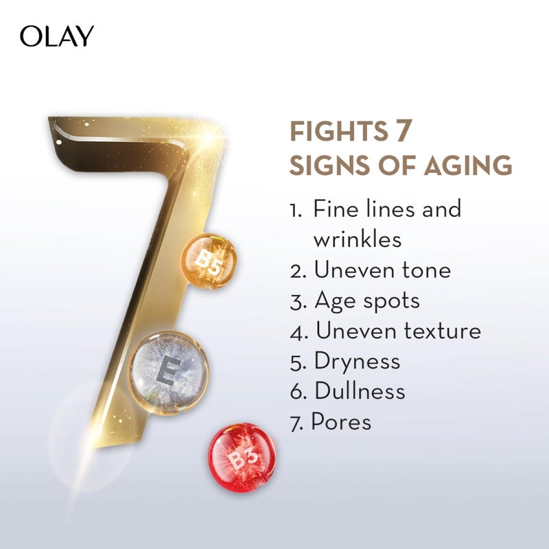 Olay كريم يومي أولاي توتال إيفيكتس مع فيتامين C B5 نياسيناميد شاي أخضر يحارب 7 علامات الشيخوخة لبشرة متألقة ورطبة وشابة مناسبة للبشرة العادية والجافة والدهنية والمختلطة 50 جرام - Image 5