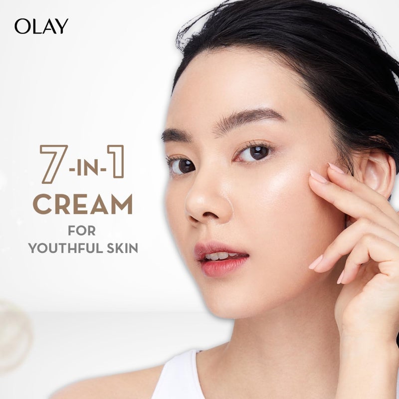 Olay كريم يومي أولاي توتال إيفيكتس مع فيتامين C B5 نياسيناميد شاي أخضر يحارب 7 علامات الشيخوخة لبشرة متألقة ورطبة وشابة مناسبة للبشرة العادية والجافة والدهنية والمختلطة 50 جرام - Image 3