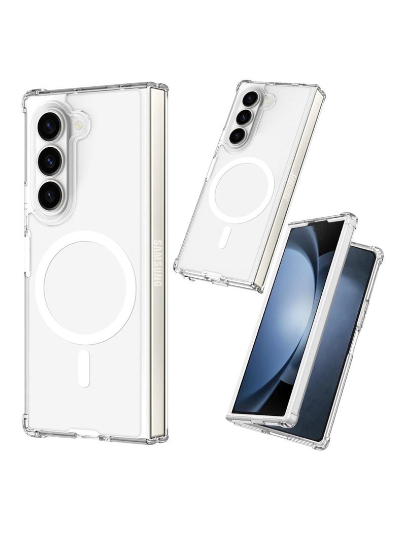 بروستايل جراب مغناطيسي شفاف لهاتف Galaxy Z Fold 6 - متوافق مع MagSafe، غطاء نحيف مقاوم للصدمات - Image 1