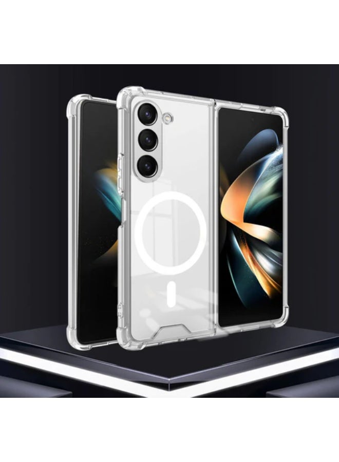 بروستايل جراب مغناطيسي شفاف لهاتف Galaxy Z Fold 6 - متوافق مع MagSafe، غطاء نحيف مقاوم للصدمات - Image 2