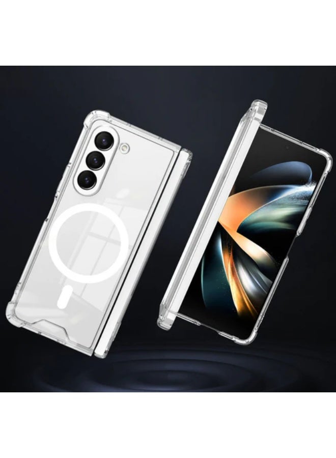 بروستايل جراب مغناطيسي شفاف لهاتف Galaxy Z Fold 6 - متوافق مع MagSafe، غطاء نحيف مقاوم للصدمات - Image 4