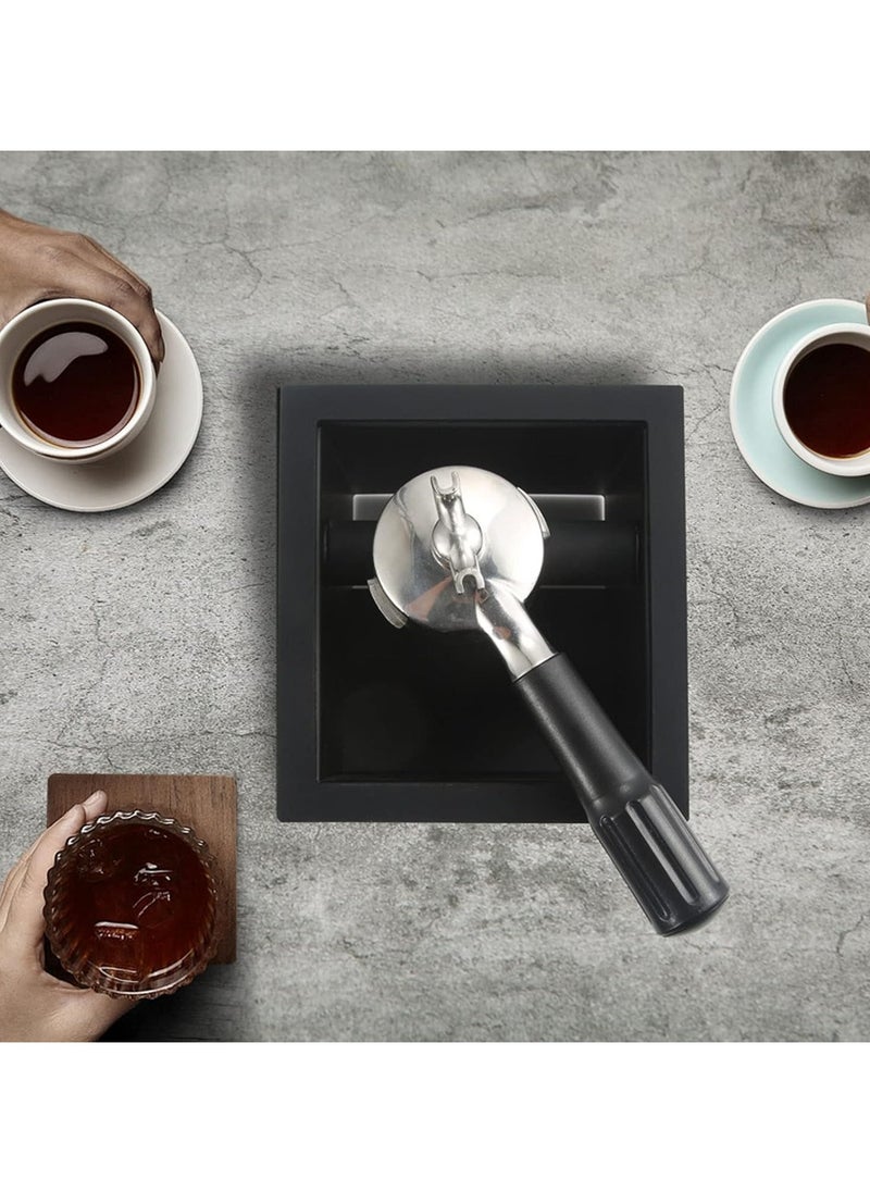 Extra Large Knock Box Chute Open Bottom Design with Stainless Steel Inner for Espresso Ground Coffee Waste Disposal