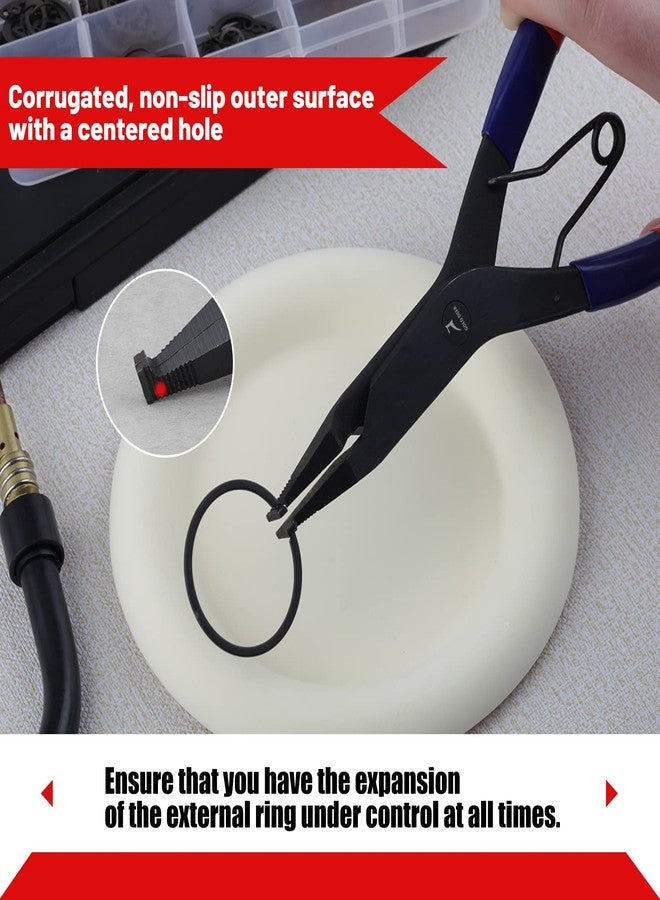 GOLD DEER Angle Tip Lock & Retaining Ring Pliers - Spring Loaded, 9" Special Circlip Horseshoe Washer Pliers - Image 3