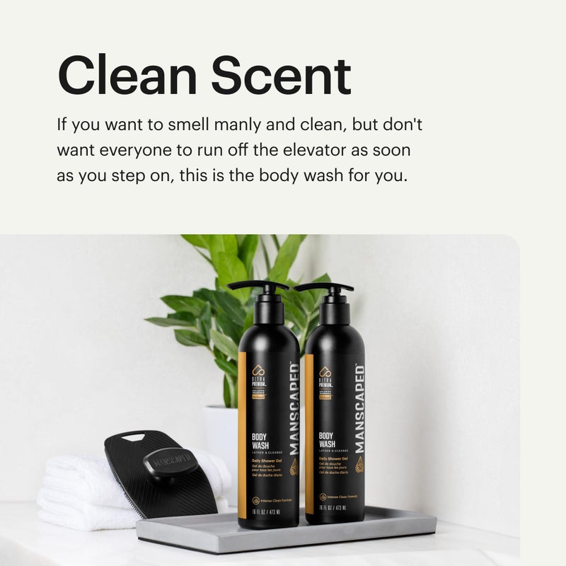 manscaped MANSCAPED® Men’s UltraPremium Refined® Body Wash, Luxurious Clean Formula Infused with Aloe Vera and Sea Salt, Refreshing and Nourishing Daily Shower Gel for Hydrating Skin, (16 oz), 2 Pack - Image 5