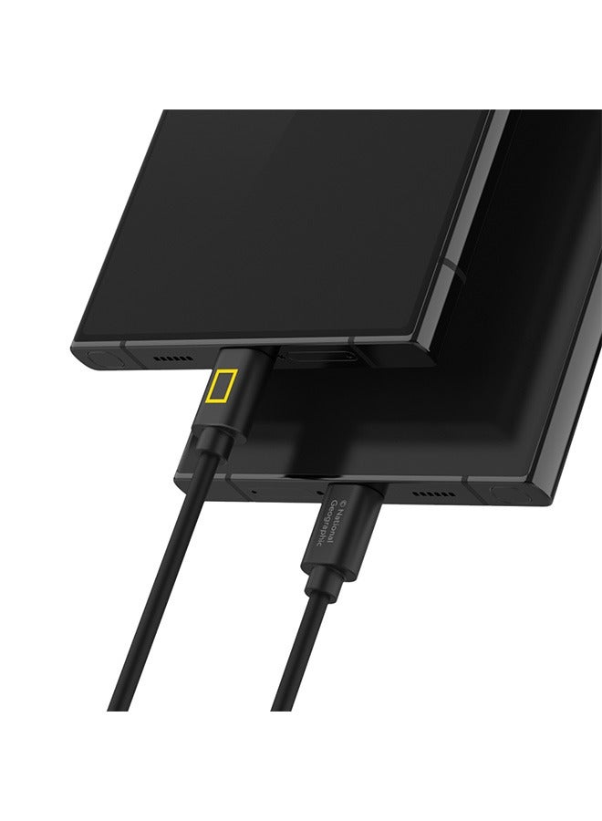 NATIONAL GEOGRAPHIC كابل USB أساسي من ناشيونال جيوغرافيك 1.2م C إلى C - أسود - Image 2