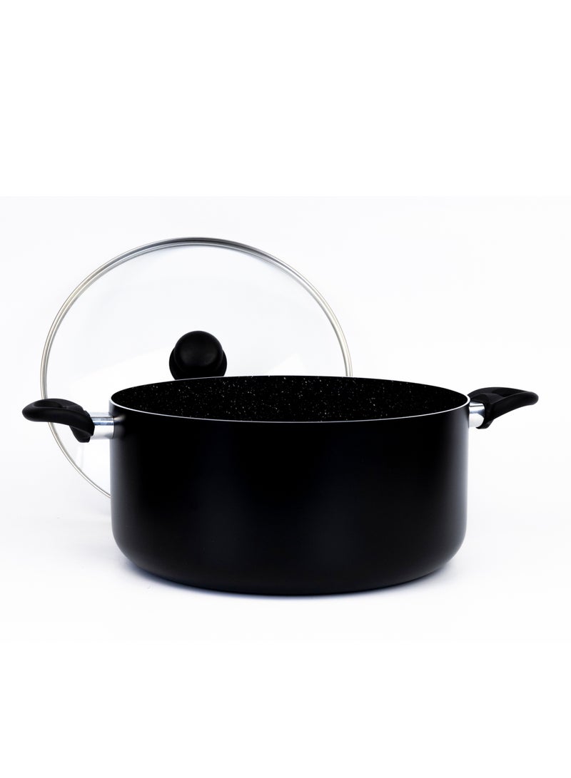 Wilson Casserole With Glass Lid – Durable Marble Coating, Aluminium Construction, Nonstick Dish for Gas, Induction & Ceramic Hobs – Induction Bottom – 30 x 14 cm - Image 3