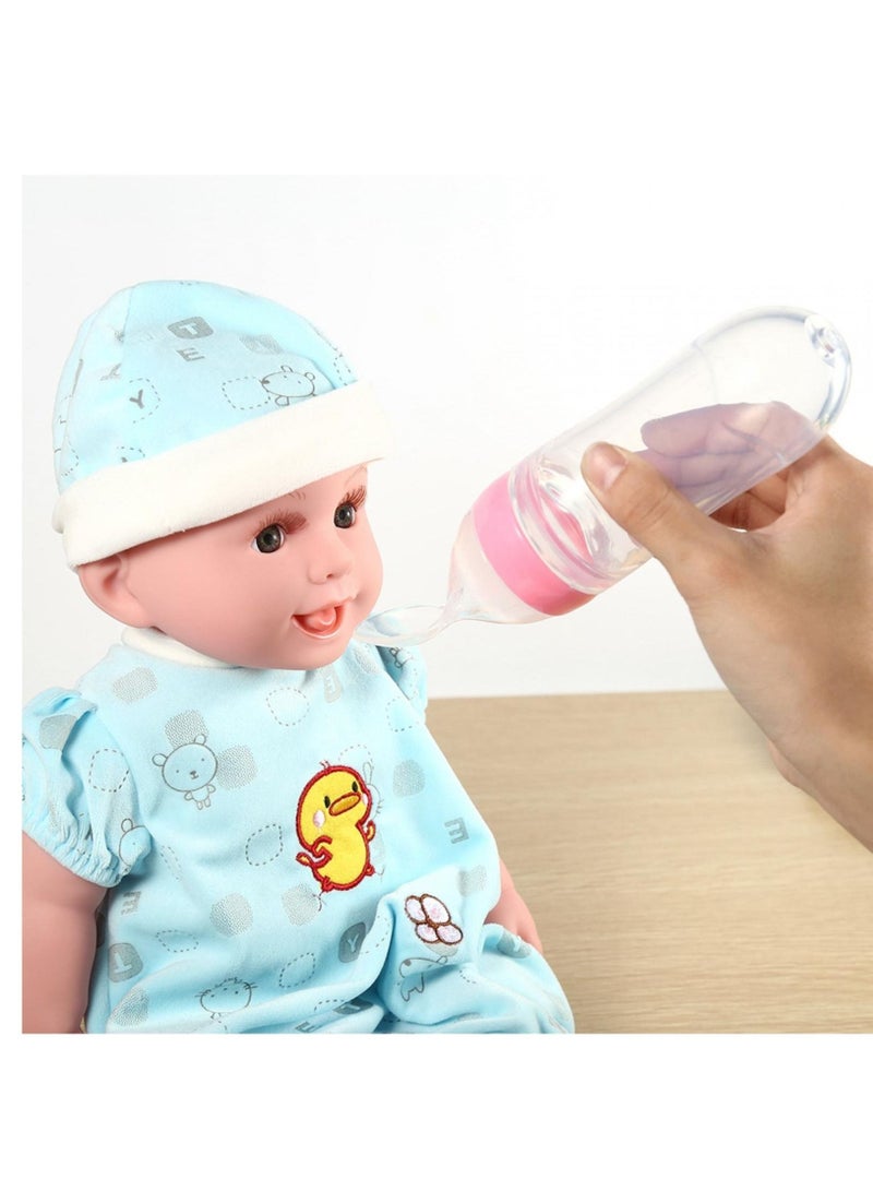 BPA Free Baby Feeding Bottle Spoon Clear/Pink - Image 4