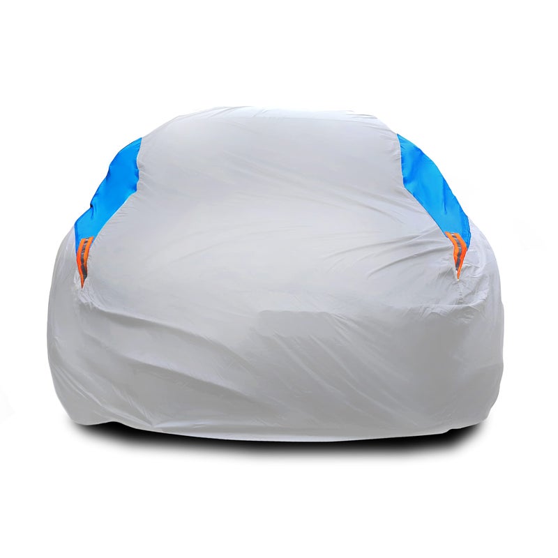 MORNYRAY Waterproof Car Cover All Weather Snowproof UV Protection Windproof Outdoor Full car Cover Universal Fit for Sedan Silvery Fit Hatchback LengthUp to 173 inch
