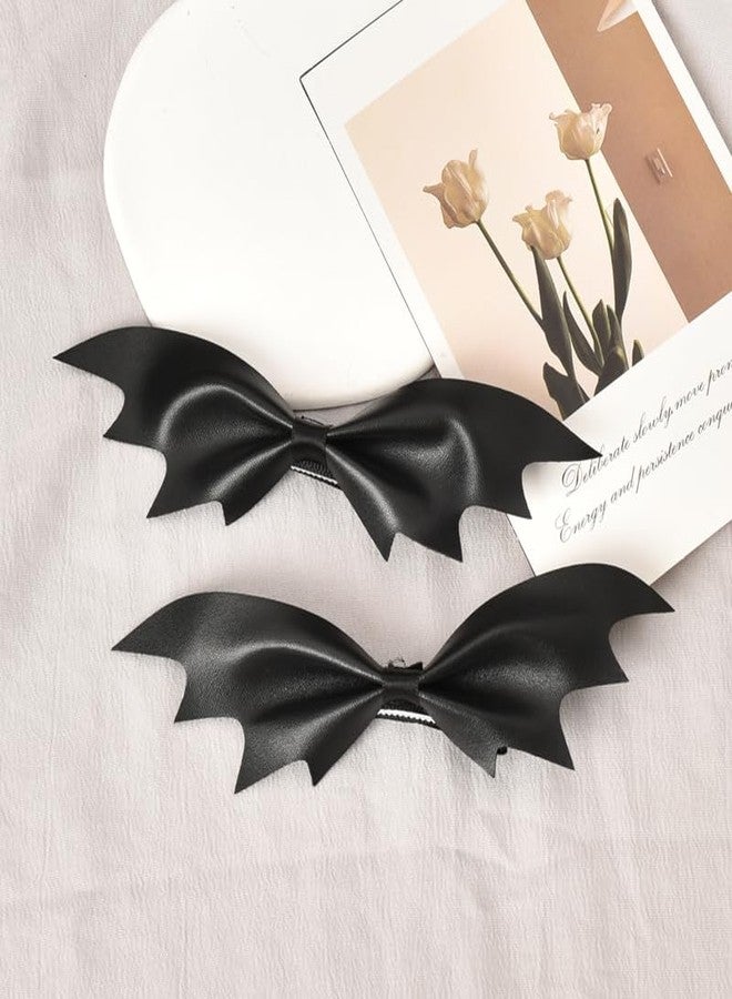 Sisadodo Halloween Bat Hair Clips for Women Woman Halloween Costume Accessories for Women Bat Hair Barrettes for Female HalloweenDecorations for Woman Goth Hair Clips for 2 Pcs - Image 4