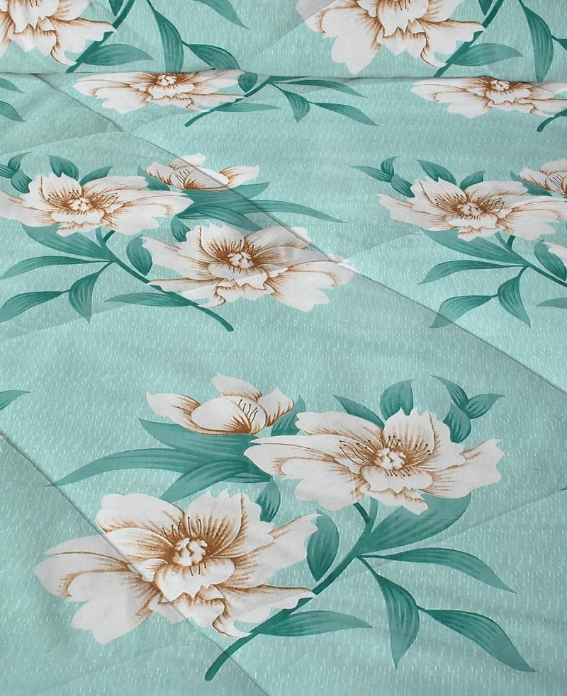 VAS COLLECTIONS 220 GSM Microfiber Reversible AC Comforter |Quit | Blanket | Duvets for Single Bed 180Tc (60x90 Inches, Light Green and Green) - Image 3